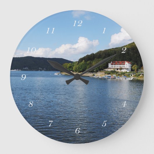ノルドヘッセンのRunde Wanduhr Edersee ラージ壁時計 (正面)