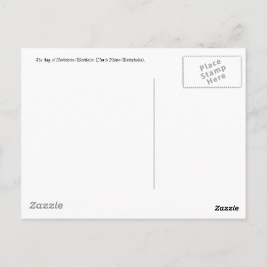 ノルドライン・ウェストファレン国旗の宝石 ポストカード (裏面)