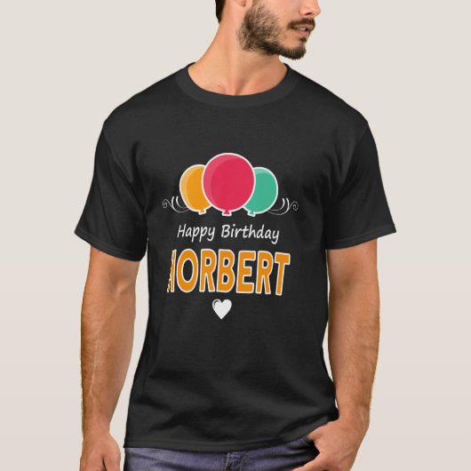 ノルベルトのバースデーお祝いメッセージ Tシャツ (正面)