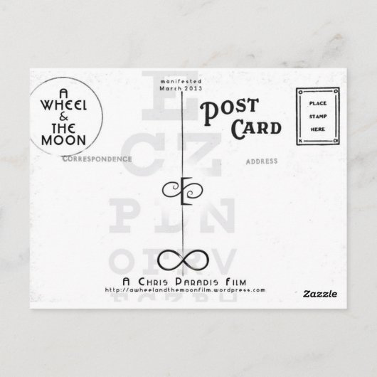 ノルマンの車輪視力 ポストカード (裏面)