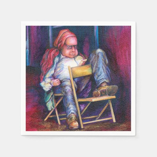 ノルマンの香水が彼の眠りを引き込む スタンダードカクテルナプキン (正面)