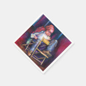 ノルマンの香水が彼の眠りを引き込む スタンダードカクテルナプキン (角)