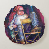 ノルマンの香水が彼の眠りを引き込む ラウンドクッション (正面)