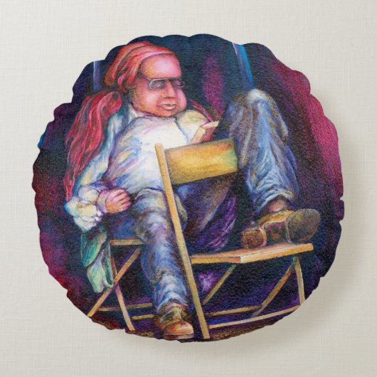 ノルマンの香水が彼の眠りを引き込む ラウンドクッション (正面)