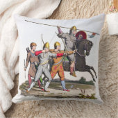 ノルマンの騎士および射手「古代腕からの1066年、 クッション (ブランケット)