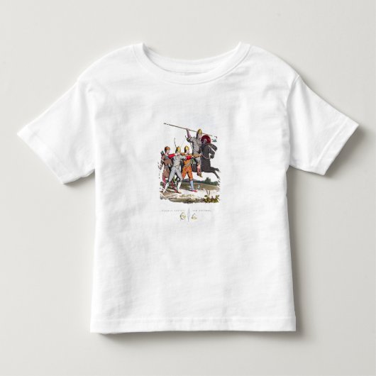 ノルマンの騎士および射手「古代腕からの1066年、 トドラーTシャツ (正面)