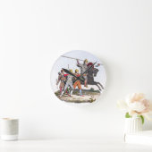 ノルマンの騎士および射手「古代腕からの1066年、 ラウンド壁時計 (ホーム)