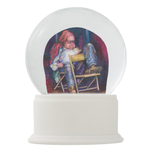 ノルマンは眠りに引き込むのを好む スノーグローブ (裏面)