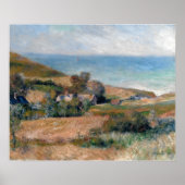 ノルマンディのウアルゲモント近郊の海岸の景色 ポスター (正面)