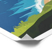 ノルマンディフランスアートワークトラベルプレイスイラストレーション ポスター (角)