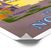 ノルマンディフランスヴィンテージ旅行 ポスター (角)