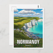 ノルマンディフランス旅行 ポストカード (正面/裏面)