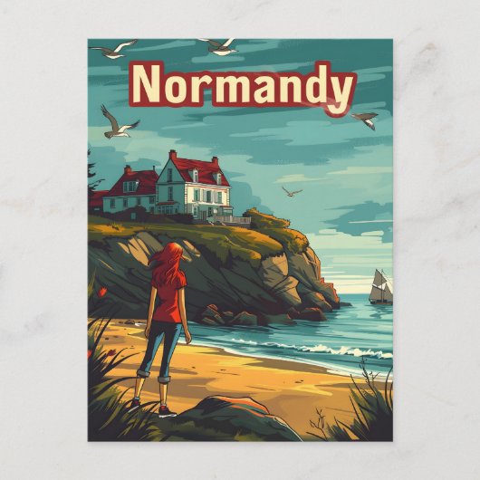 ノルマンディフランス ポストカード (正面)