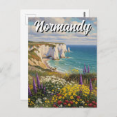 ノルマンディフランセトレタットクリフワイルドフラワー ポストカード (正面/裏面)