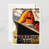 ノルマンディーからリオまでの大クルージング船 ポストカード (正面/裏面)