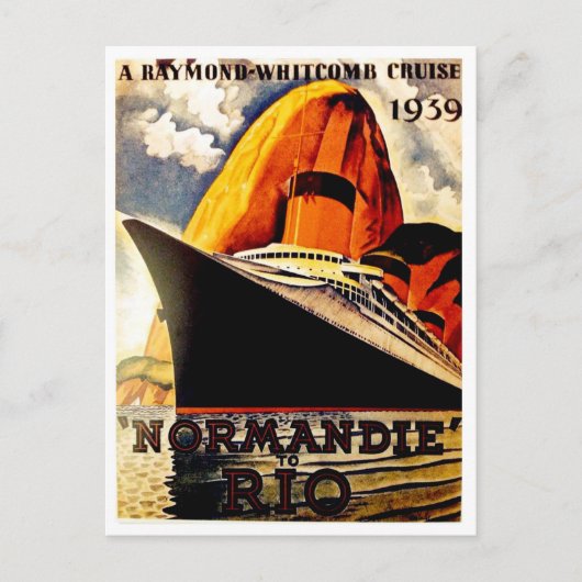 ノルマンディーからリオまでの大クルージング船 ポストカード (正面)