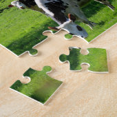 ノルマンディーのリンゴの花が咲く中の牛 ジグソーパズル (側面)