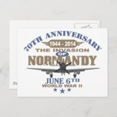 ノルマンディーの七十周年記念戦 ポストカード (正面/裏面)
