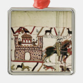 ノルマンディーの公爵へのバイユーのタペストリーの伯爵ハロルド メタルオーナメント (正面)