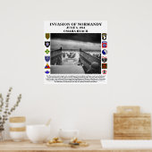 ノルマンディーの白い背景ポスターのD日の侵略 ポスター (キッチン)