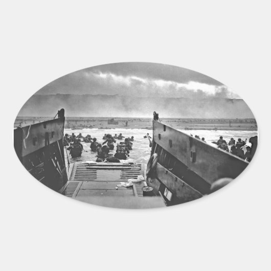ノルマンディーのD-Dayでの侵略 – 1944 楕円形シール (正面)