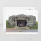 ノルマンディーを見下ろすドイツ銃の位置ビーチ ポストカード (正面/裏面)