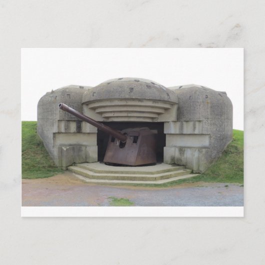 ノルマンディーを見下ろすドイツ銃の位置ビーチ ポストカード (正面)