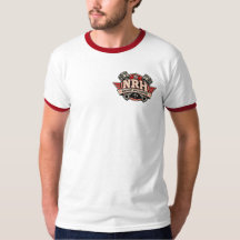 ノルマンディーロードヘリテージビンテージホットロッドリンガーTシャツ