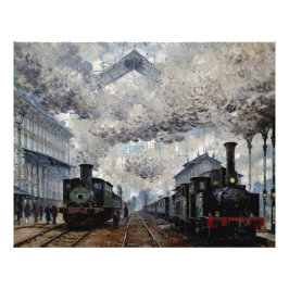 ノルマンディー列車の到着 フォトプリント           