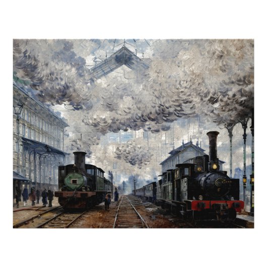 ノルマンディー列車の到着 フォトプリント            (正面)