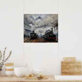 ノルマンディー列車の到着 ポスター (キッチン)