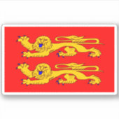 ノルマンディー国旗のシール シール (正面)