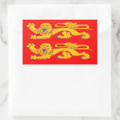 ノルマンディー国旗 長方形シール (バッグ)