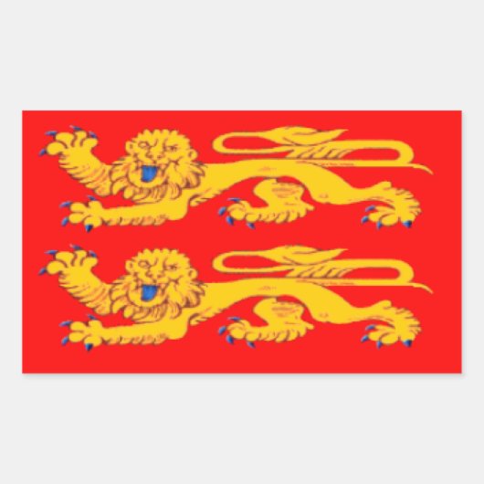 ノルマンディー国旗 長方形シール (正面)