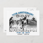ノルマンディー70th D-day Anniversary ポストカード (正面/裏面)
