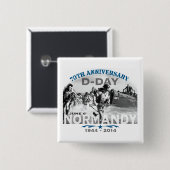 ノルマンディー70th D-day Anniversary 缶バッジ (正面&裏面)