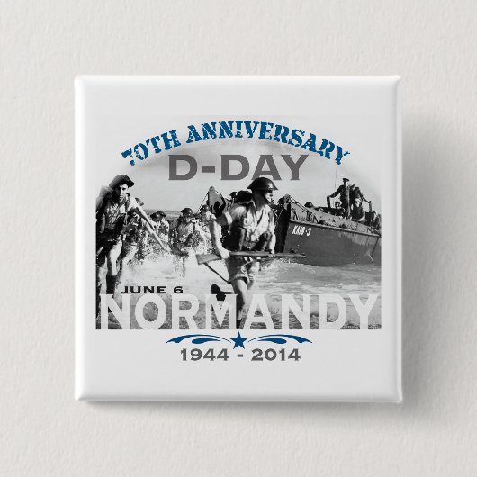 ノルマンディー70th D-day Anniversary 缶バッジ (正面)