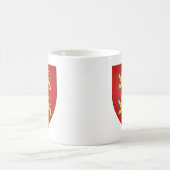 ノルマンディー(フランス)の紋章付き外衣 コーヒーマグカップ (中央)