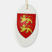 ノルマンディー(フランス)の紋章付き外衣 セラミックオーナメント (右)