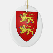 ノルマンディー(フランス)の紋章付き外衣 セラミックオーナメント (右)