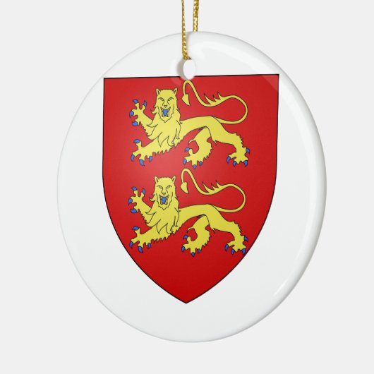 ノルマンディー(フランス)の紋章付き外衣 セラミックオーナメント (左)