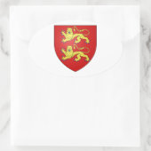 ノルマンディー（フランス）コート・オブ・アームズ 楕円形シール (バッグ)