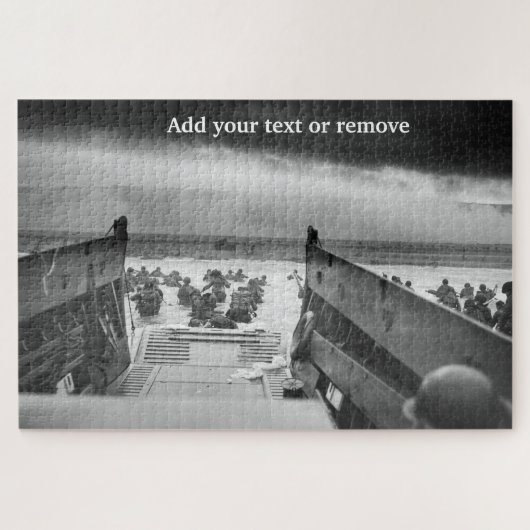 ノルマンディー·ランディングスD-Dayの劇的な写真 ジグソーパズル (横)