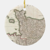 ノルマンディー(1771年)のヴィンテージの地図 セラミックオーナメント (裏面)