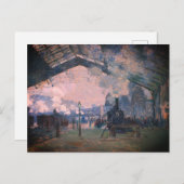 ノルマンディ列車の到着、ガレ・サンラザレ: ポストカード (正面/裏面)