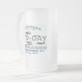 ノルマンディ記念日の第70回D日間の空中戦 フロストグラスビールジョッキ (正面左)