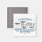 ノルマンディ記念日の第70回D日間の空中戦 マグネット (正面/裏面)