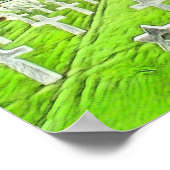 ノルマンディ・フランスのアメリカ墓地 ポスター (角)