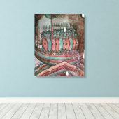 ノルマン人の兵士が英語のチャンネルを横断する キャンバスプリント (インサイチュ (ウッドフロア))