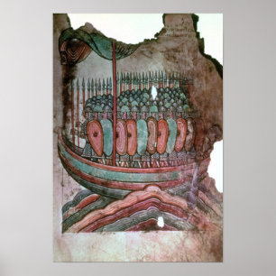 ノルマン人の兵士が英語のチャンネルを横断する ポスター